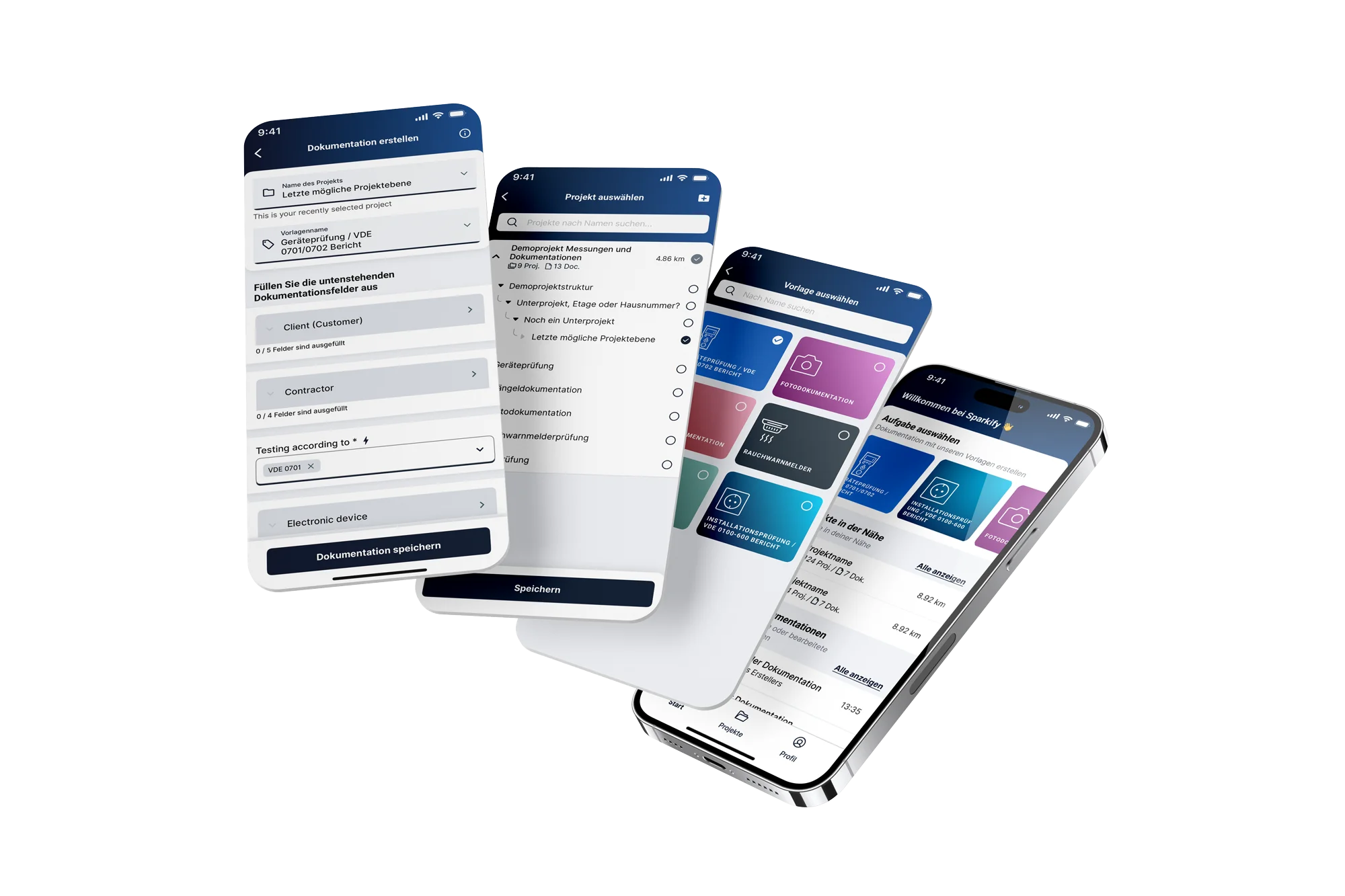 Sparkify — the app across its core screens